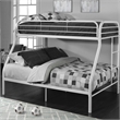 Benjara Tritan Twin/Full Bunk Bed- White