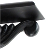 Benjara Hand Carved Wooden Wall Shelf with Floral Design Display- Black