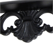 Benjara Hand Carved Wooden Wall Shelf with Floral Design Display- Black