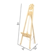 Benjara Traditional Style Wooden Easel with Scrollwork Details- Antique White