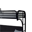Benjara Eclipse Twin Xl Over Queen Futon Metal Bunk Bed with Guardrails- Black