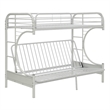 Benjara Eclipse Twin XL/Queen/Futon Bunk Bed- White