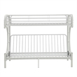Benjara Eclipse Twin XL/Queen/Futon Bunk Bed- White