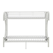 Benjara Eclipse Twin XL/Queen/Futon Bunk Bed- White