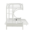 Benjara Eclipse Twin XL/Queen/Futon Bunk Bed- White