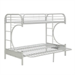 Benjara Eclipse Twin XL/Queen/Futon Bunk Bed- White