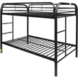 Benjara Thomas Twin/Twin Bunk Bed- Black