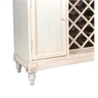 Benjara Transitional Wooden Sideboard with Built In Wine Rack- White