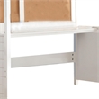 Benjara Wood Twin Size Loft Bed with Desk- White