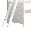Benjara Wood Twin Size Loft Bed with Desk- White