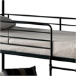 Benjara 3 Tier Industrial Style Twin Size Bunk Bed with 2 Ladders- Black