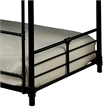 Benjara 3 Tier Industrial Style Twin Size Bunk Bed with 2 Ladders- Black
