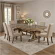 Benjara Transitional Style Wooden Dining Table with Trestle Base- Brown