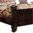 Benjara Transitional Style California King Wooden Bed with Bun Feet- Brown