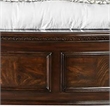 Benjara Eastern King Wooden Bed with Intricate Carved Headboard- Brown
