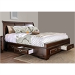 Benjara Eastern King Size Bed with 6 Drawers- Brown