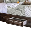 Benjara Eastern King Size Bed with 6 Drawers- Brown