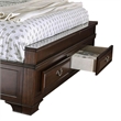 Benjara Eastern King Size Bed with 6 Drawers- Brown