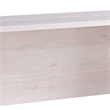 Benjara Rectangular Wooden Desk Return with Casters and Grain Details- White Oak