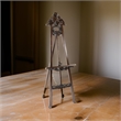 Benjara Traditional Style Sandy Easel with Angular Legs- Brown