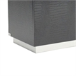 Benjara 4 Drawers and 2 Doors Wooden TV Stand with Floating Plinth Base- Black