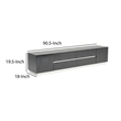 Benjara 4 Drawers and 2 Doors Wooden TV Stand with Floating Plinth Base- Black