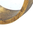 Benjara Rustic Style Wall Mirror with Round Tray Shape Frame- Gold and Silver