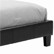Benjara Low Profile Eastern King Size Bed with Button Tufted Headboard- Black