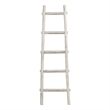 Benjara Transitional Style Wooden Decor Ladder with 5 Steps- White