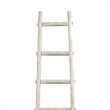 Benjara Transitional Style Wooden Decor Ladder with 6 Steps- White