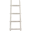 Benjara Transitional Style Wooden Decor Ladder with 6 Steps- White