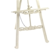 Benjara Wooden Hand Carved Tripod Easel with Back Leg Support- White