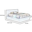 Benjara Contemporary Style Platform Queen King Size Bed with Rail Seating- Brown