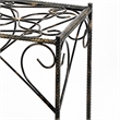 Benjara Scrolled Metal Frame Plant Stand with Square Top- Large- Black