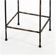 Benjara Scrolled Metal Frame Plant Stand with Square Top- Large- Black