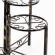Benjara 3 Tier Heart Clover Design Round Top Metal Plant Stand- Black