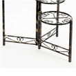 Benjara 3 Tier Heart Clover Design Round Top Metal Plant Stand- Black