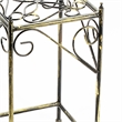 Benjara Lattice Cut Square Top Plant Stand with Tubular Legs- Medium- Black