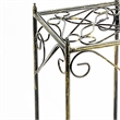 Benjara Lattice Cut Square Top Plant Stand with Tubular Legs- Medium- Black