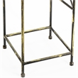 Benjara Lattice Cut Square Top Plant Stand with Tubular Legs- Medium- Black
