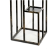 Benjara 4 Tier Cast Iron Frame Plant Stand with Tubular Legs- Black and Gold