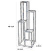 Benjara 4 Tier Cast Iron Frame Plant Stand with Tubular Legs- Black and Gold