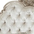 Benjara Fabric Upholstered Button Tufted Eastern King Wingback Headboard- White