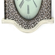 Benjara Wall Clock Set of 2 with Scalloped Wooden Top and Bottom- White