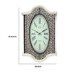 Benjara Wall Clock Set of 2 with Scalloped Wooden Top and Bottom- White