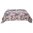 Benjara King Size 3 Piece Polyester Quilt Set with Floral Prints- Multicolor