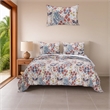 Benjara King Size 3 Piece Polyester Quilt Set with Floral Prints- Multicolor
