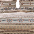 Benjara Full Size 3 Piece Polyester Quilt Set with Kilim Pattern- Multicolor