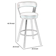 Benjara Leatherette Pub Chair with Curved Design Open Backrest (Set of 2)- Red