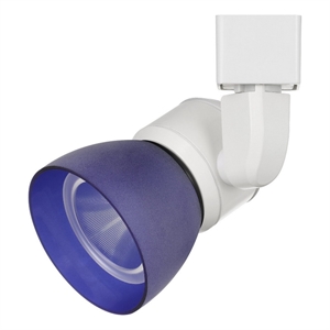 Benjara 10W Integrated Metal and Polycarbonate LED Track Fixture- White and Blue